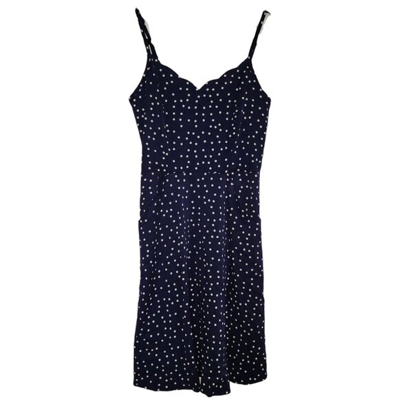 41 Hawthorn Dress Womens Size XS Blue Polka Dot Beatriz Scallop Stitch Fix NWT - Picture 1 of 7